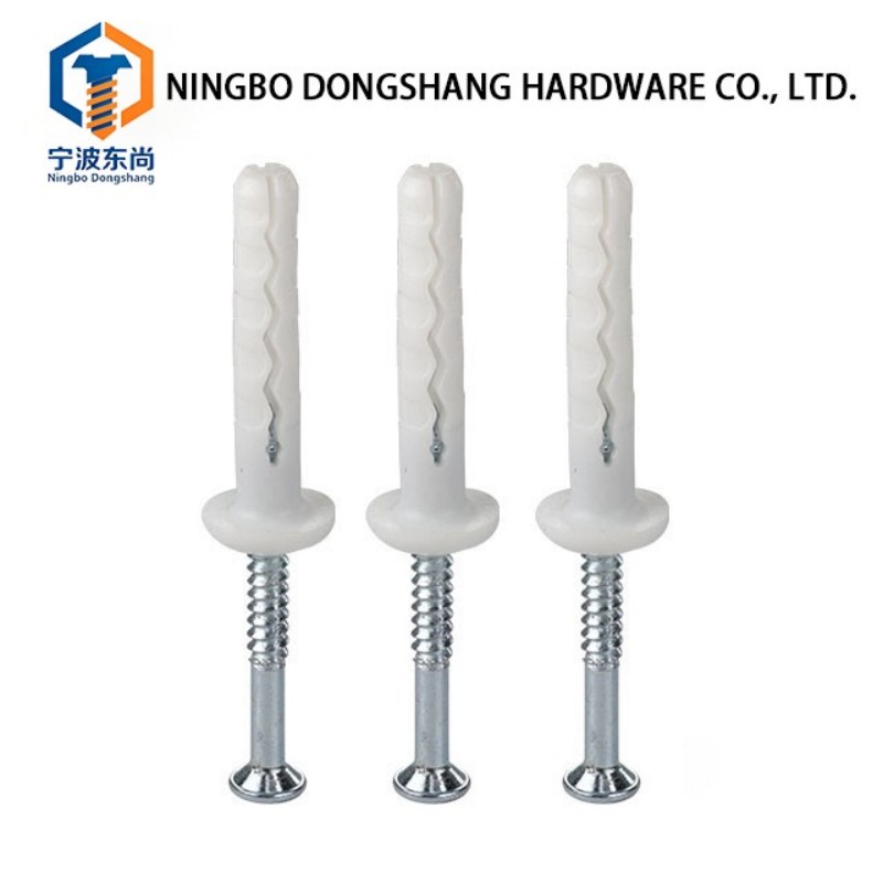 Hammer Drive Anchor 6 X 38 Nylon Plug PE/PA with Screw Nail